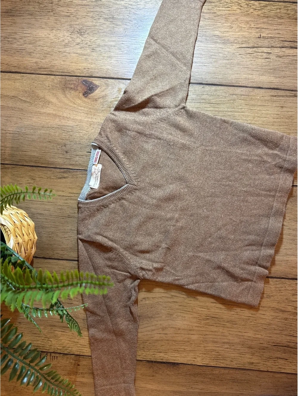 Zara Knitwear Boys V-Neck Sweater Bundle Blue & Brown 12–18 Months (82 cm)